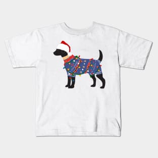 Black Lab Ugly Christmas Sweater Kids T-Shirt